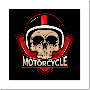 Motorcycle Skull Rider Posters and Art
